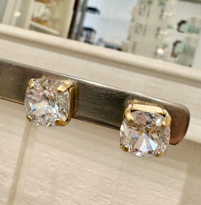 La Vie Parisienne Crystal Gold Post Earring