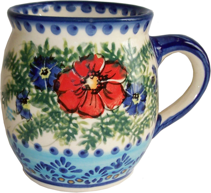 Boleslawiec Polish Pottery UNIKAT 16oz Coffee or Tea Bubble Mug "Veronica"
