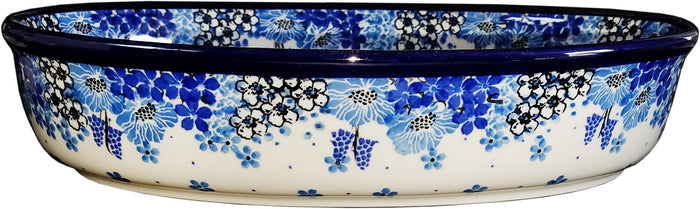 Boleslawiec Polish Pottery UNIKAT Medium Oval Baker CA 4657