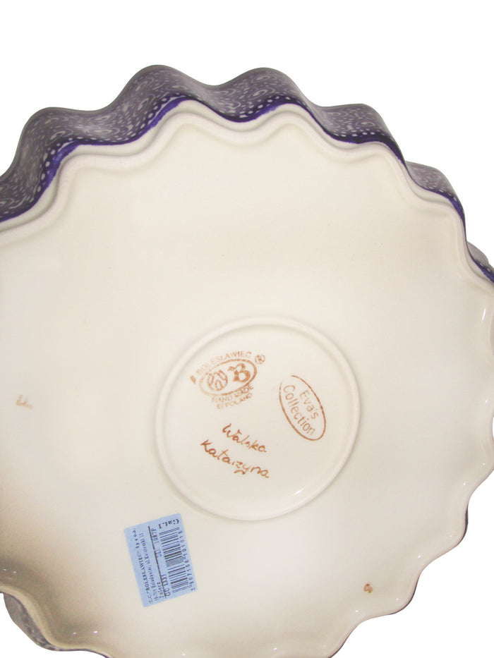 Boleslawiec Polish Pottery UNIKAT Pie or Quiche Baker "Alex"