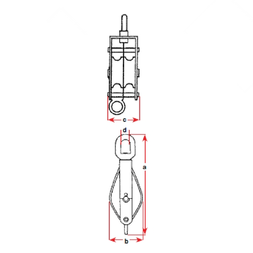 Double Trawl Block - Stainless Steel