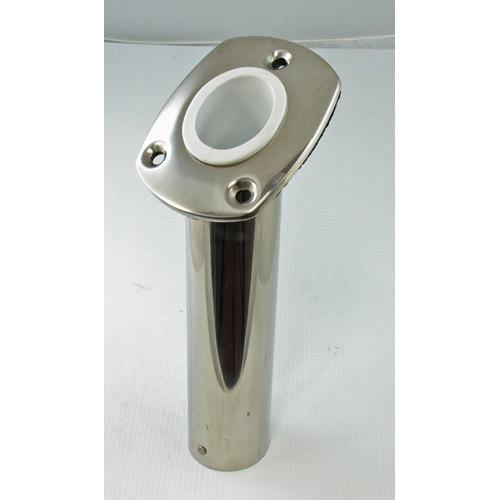 Flush Mount Rod Holder - Stainless Steel - Deck Plate: 110 x 87mm