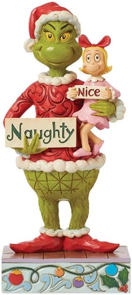 Jim Shore Grinch and Cindy Lou Naughty and Nice