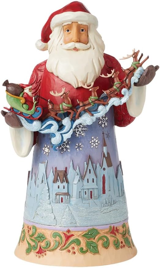 Jim Shore HWC Santa Flying Over the Night Sky 11.81"H