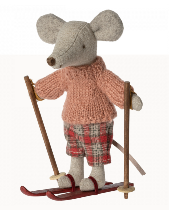 Maileg Winter Mouse With Ski Set, Big Sister