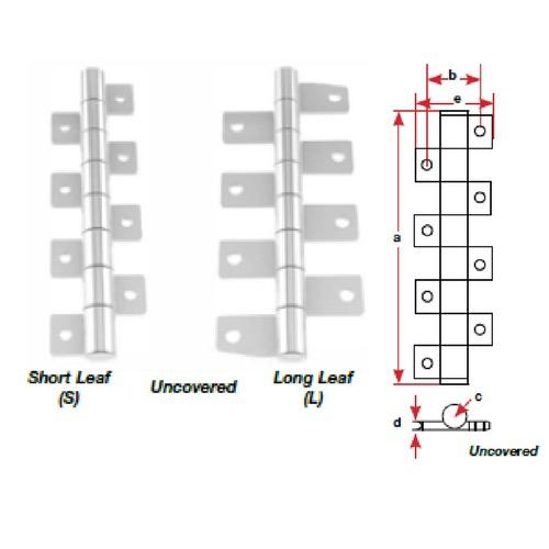 Marine Town Seam Friction Hinge - Uncovered