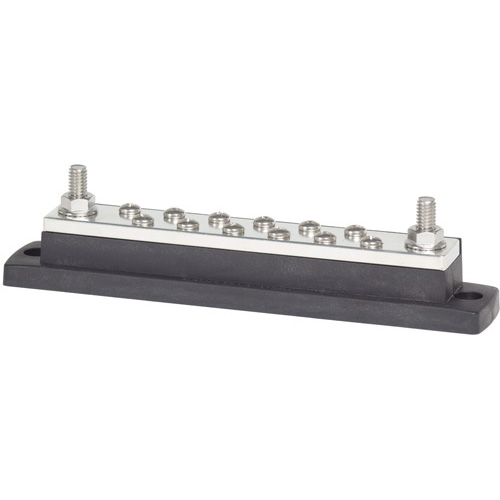 MaxiBus 250A BusBar - Two 5/16" - 18 Studs and Twelve #10-24 Screws