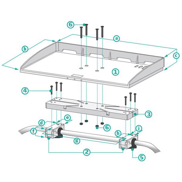 Relaxn Bait Fillet Table - Rail Mount 25 to 32mm Clamp - Bosuns Boat