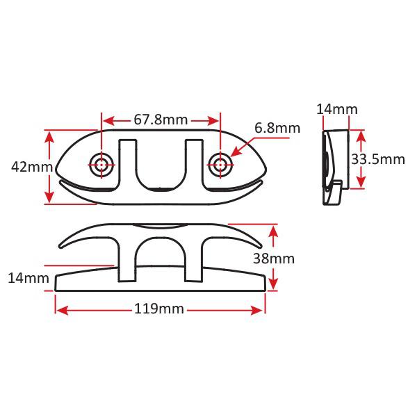 Relaxn Fold Down - Stainless Steel Cleat