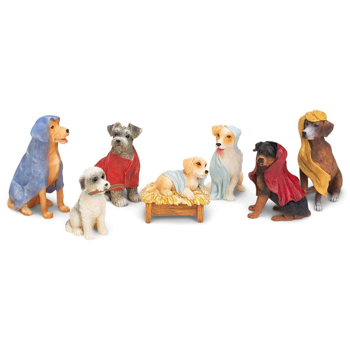 Roman 7 pc Dog Nativity w/ Blanket Robes Set #132229 Free Shipping