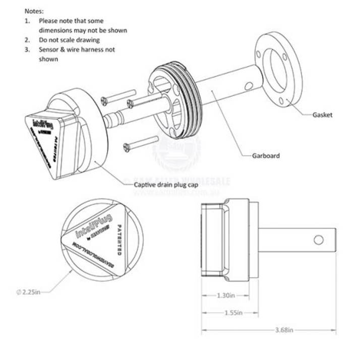 SEAVIEW INTELIPLUG PROXT CAPTIVE DRAIN PLUG 970925 - Bosuns Boat