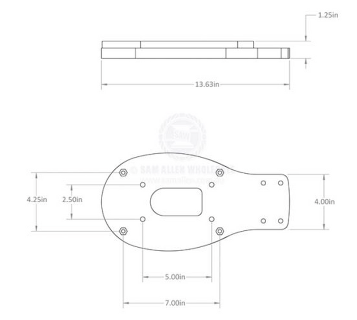 SEAVIEW MODULAR PLATE (STARBOARD) FOR SEARCHLIGHTS 970700 - Bosuns Boat