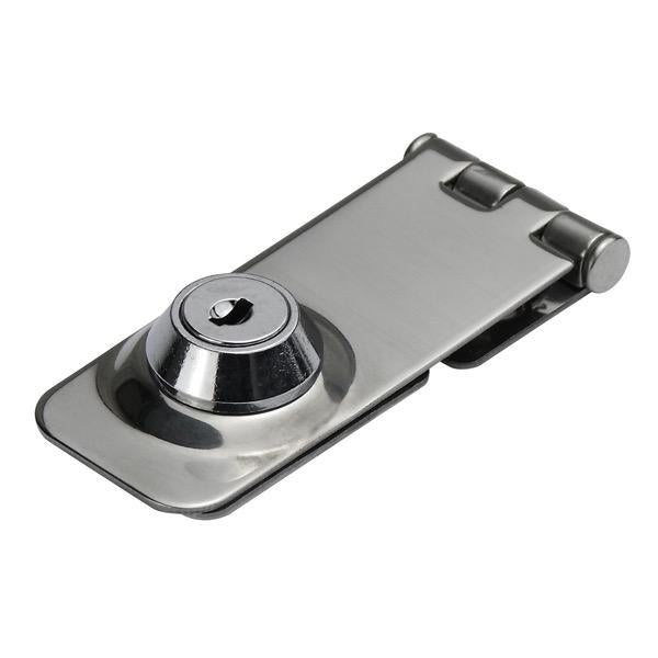 Stainless Steel Lockable Hasp and Staple w/ Keys