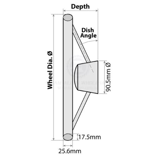 STEERING WHEELS - DISH - 5 SPOKE STAINLESS STEEL