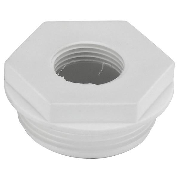 TRUDESIGN White Threaded Vent Plug - Vented - 3/4" BSP (F) - 1-1/2" BSP (M)