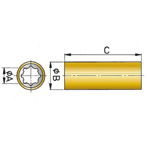 Vetus RULAGER Cutless Bearing — Brass Shell & Polyurethane Rubber, 25–80mm Shaft (9 Sizes) - Bosuns Boat