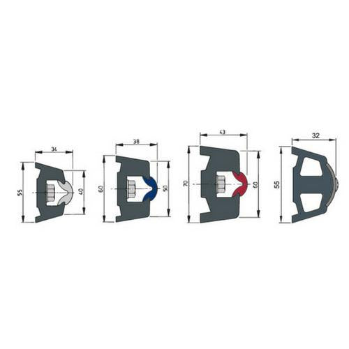 Vetus Set of 2 Stainless Steel End Pieces for Rubbing Strake