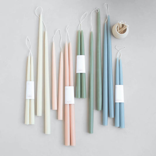 12" Dipped Taper Candles (5 Colors)