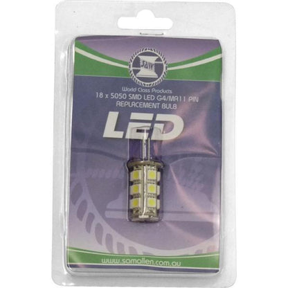 12V 1.4W Replacement LED G4 - Cool White - Back Pin Style - Sold as Single