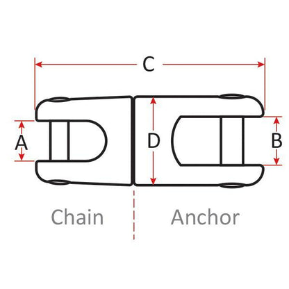 316 Stainless Steel Anchor Swivel Connector