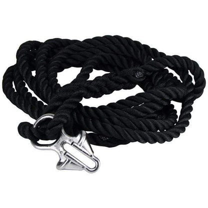 316 Stainless Steel Mooring Snubber w/ Rope - Black
