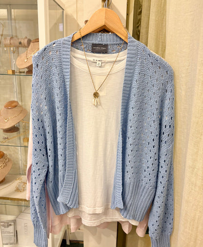 Wooden Ships Knits Levi Cardigan (Beach Sky, XS)