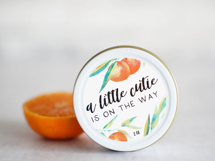 A Little Cutie is on the way - Candle Favor - Little Flower Soap Co