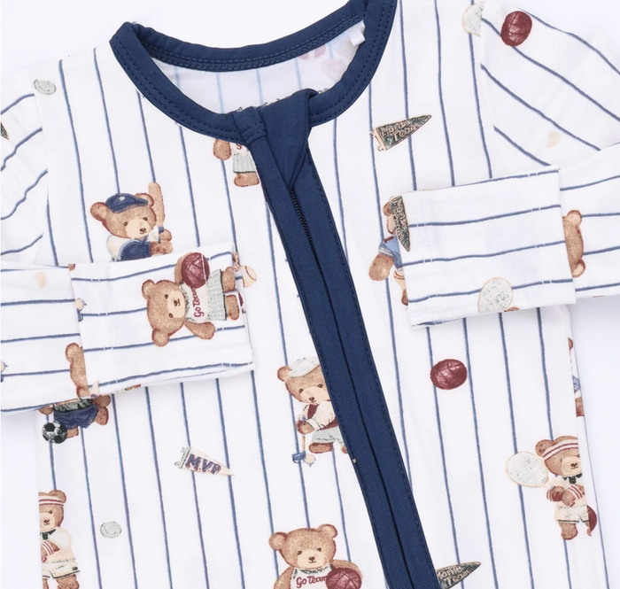Angel Dear Mixed Sports Bears 2-Way Zipper Footie