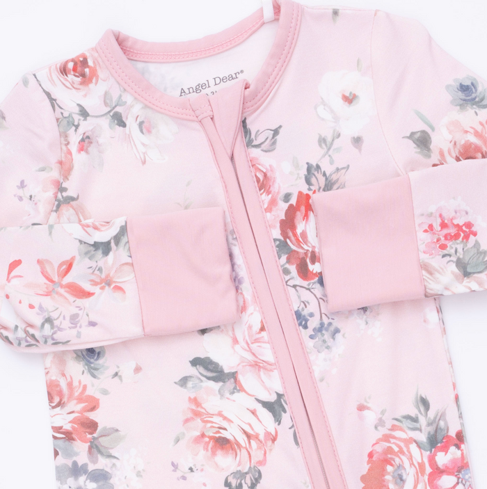 Angel Dear Painterly Rose Bouquet Romper
