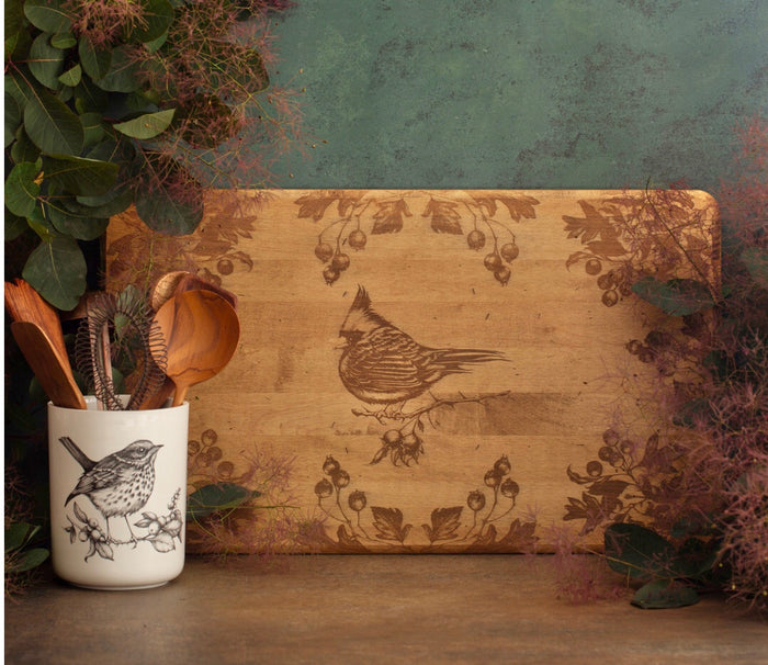 Artisan Maple Wood Serving Board, Cardinal