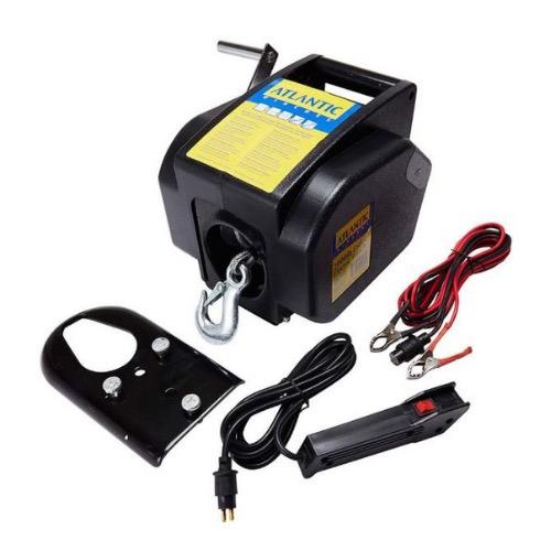 Atlantic Boat Winch 3000LB Electric w/ Cord Remote