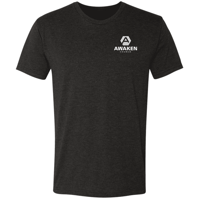 Triblend T-Shirt - Awaken White Logo / Vintage Black / S