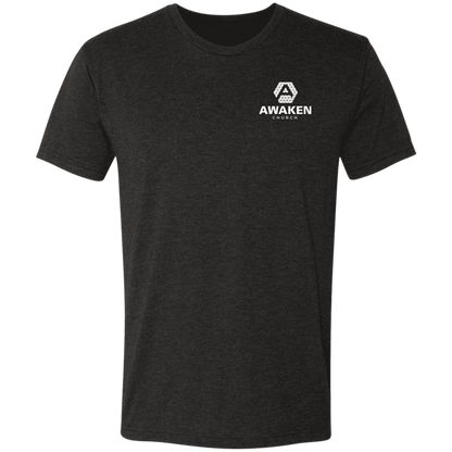 Triblend T-Shirt - Awaken White Logo / Vintage Black / S