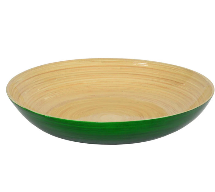 Bamboo Fruit Bowl (Caramel, Dark Green)