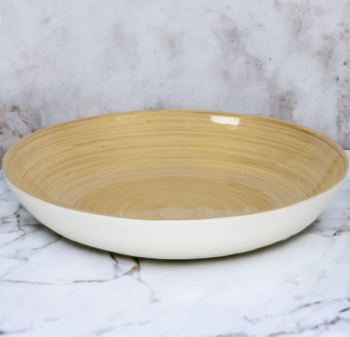 Bamboo Fruit Bowl (Caramel, Dark Green)