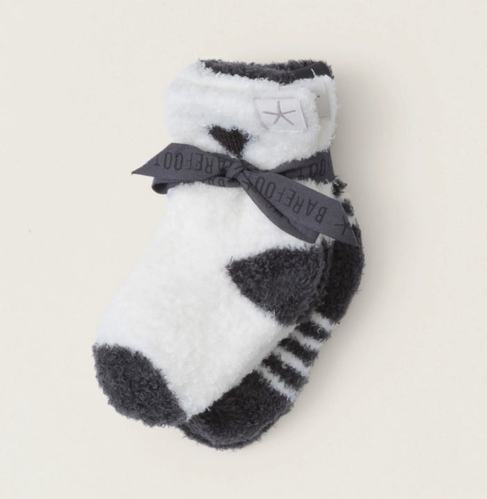 Barefoot Dreams CozyChic Baby Heart Socks, 2 pack (Carbon)