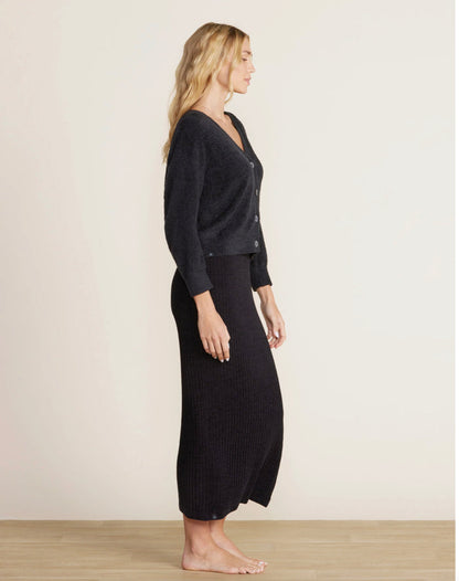 Barefoot Dreams CozyChic Lite Diamond Pointelle Cardigan, Black (LAST ONE, L)