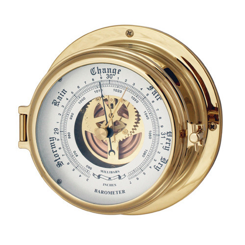 Barometer - Hinged - Face Diameter: 105mm - Base Diameter: 150mm