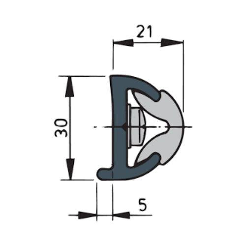 Base Profile for Rubbing Strake - POLY30x26 (inlay ordered seperately)