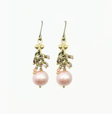 Blush Pearl Dangle Earrings