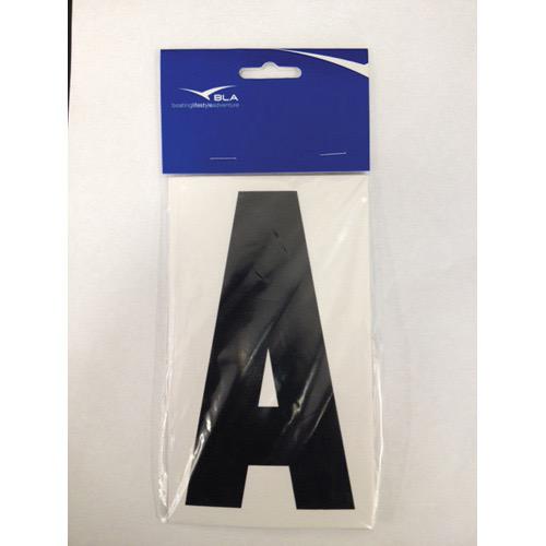 Boat Rego Letter 150mm Black on White  (Sold as pair) - Bosuns Boat