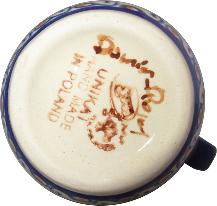 Boleslawiec Polish Pottery Stoneware UNIKAT Creamer Milk Jug "Flower Field"