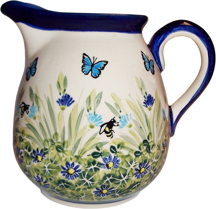 Boleslawiec Polish Pottery UNIKAT 1L Pitcher Water or Milk Jug "Serenity"