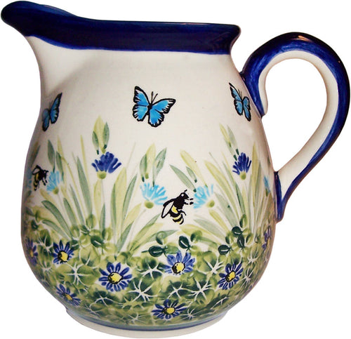 Boleslawiec Polish Pottery UNIKAT 1L Pitcher Water or Milk Jug "Serenity"