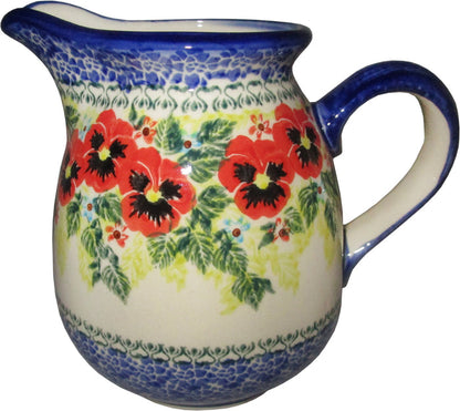 Boleslawiec Polish Pottery UNIKAT 1L Pitcher Water or Milk Jug "Summer Day"