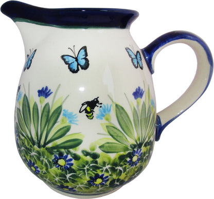Boleslawiec Polish Pottery UNIKAT 2L Pitcher Water or Milk Jug "Serenity"