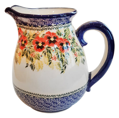 Boleslawiec Polish Pottery UNIKAT 2L Pitcher Water or Milk Jug "Summer Day"