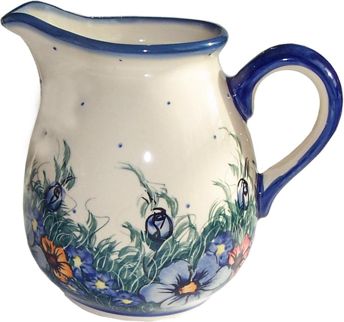 Boleslawiec Polish Pottery UNIKAT 2L Pitcher Water or Milk Jug "Wild Field"