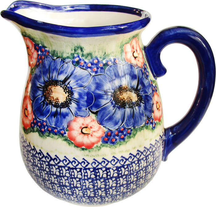 Boleslawiec Polish Pottery UNIKAT 2L Pitcher Water or Milk Jug"Isabelle"