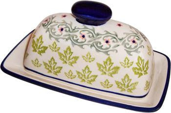 Polish Pottery America Style Butter DishVermont